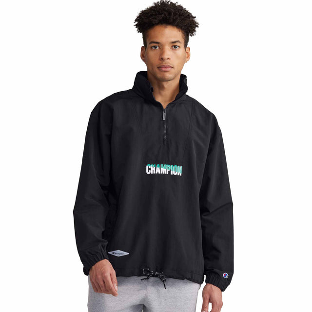 Champion Take A Hike Wind Jacket Block Logo manteau de pluie demi zip - Noir