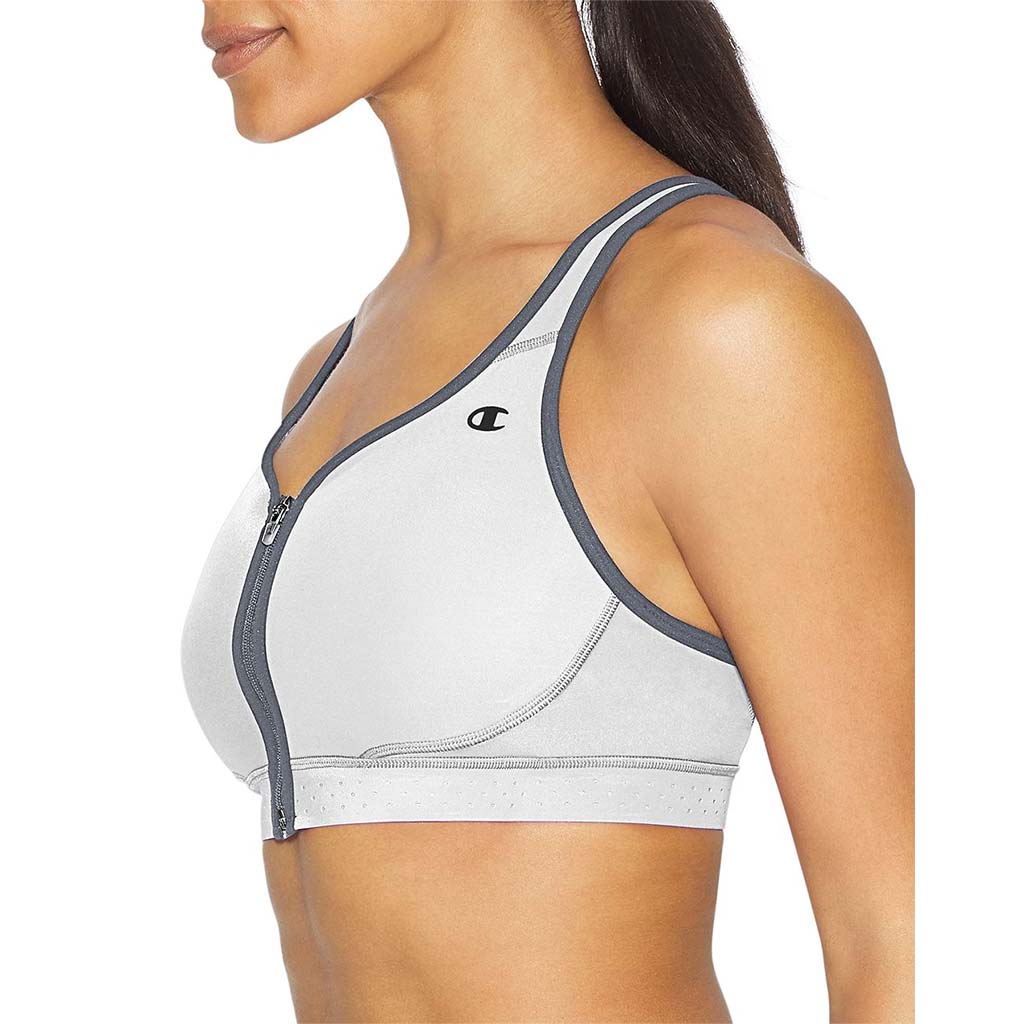 Champion The Absolute Zip Sports Bra white lv3