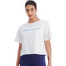 Champion Cropped Tee Batik Script Logo femme