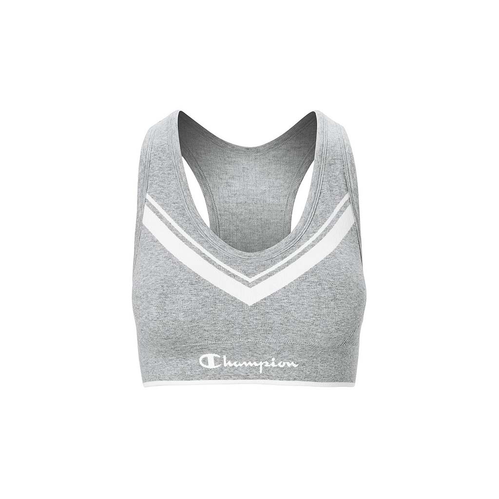 Champion The Sweatshirt Chevron Racerback Sports Bra oxford grey