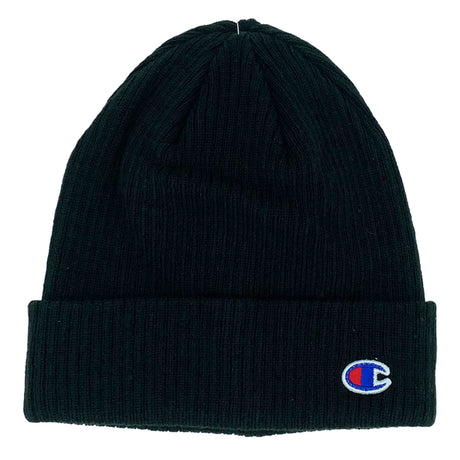 Champion C Logo Tuque en tricot à revers - Noir