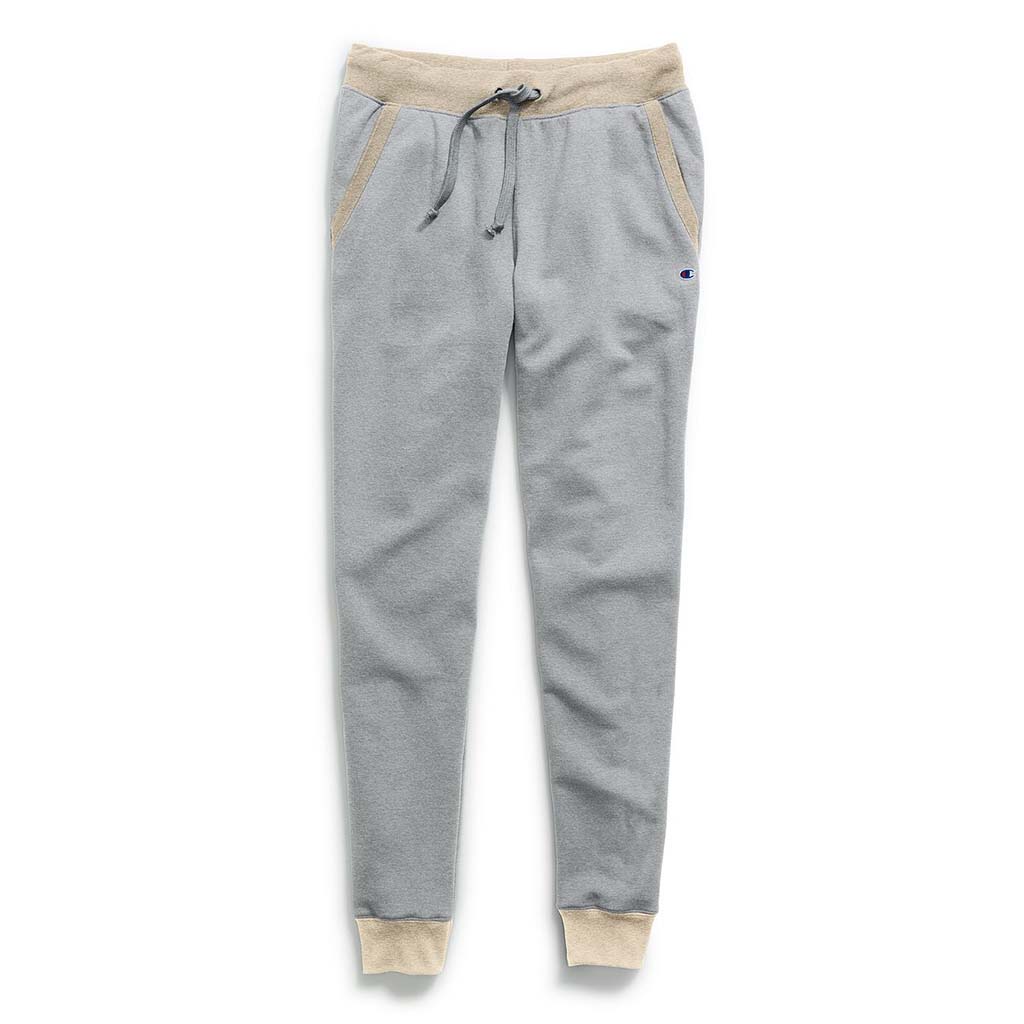 Champion Women's Powerblend Fleece Joggers oxford grey oatmeal heather