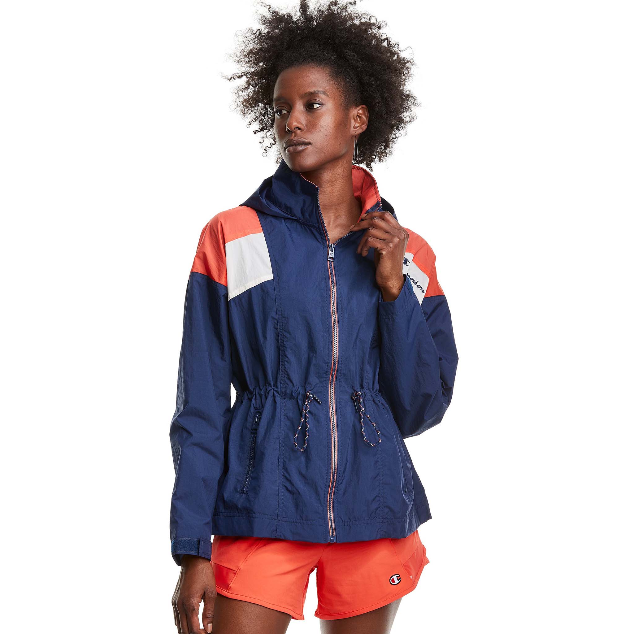 Champion Full Zip Colorblock jacket for women Soccer Sport Fitness
