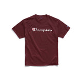 Champion Classic Jersey Script Logo t-shirt maroon homme