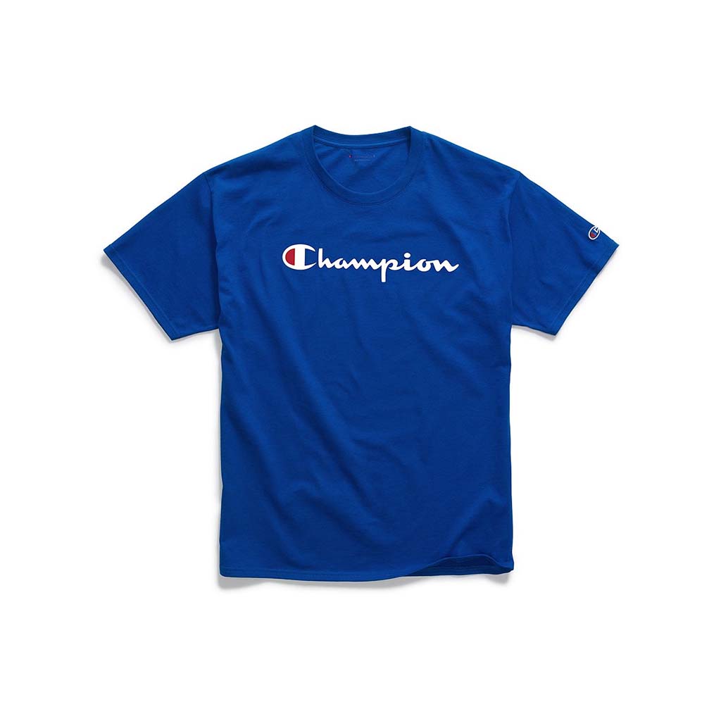 Champion Classic Jersey Script Logo t-shirt surf the web homme