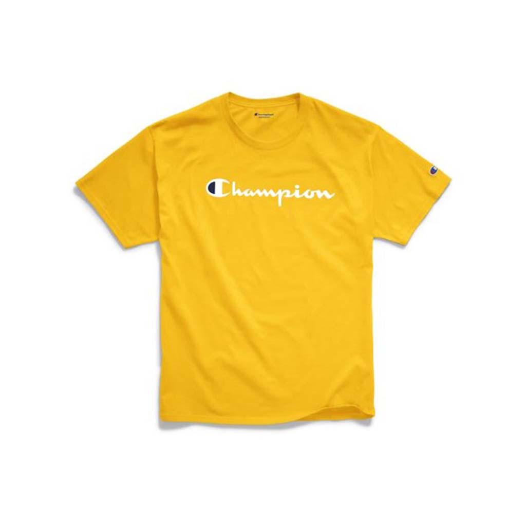Champion Classic Jersey Script Logo t-shirt team gold homme