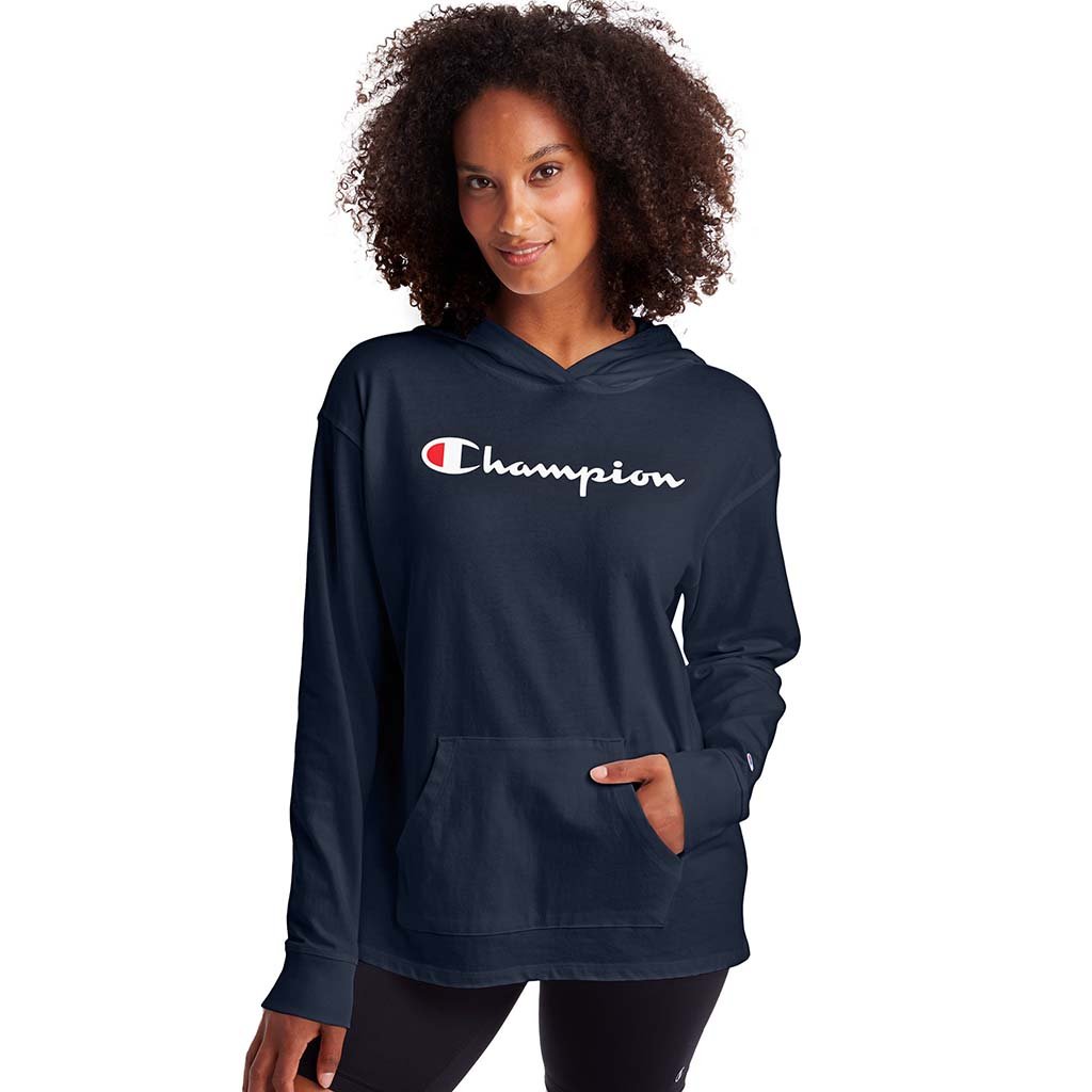 Champion Middleweight Hoodie sweatshirts marine pour femme