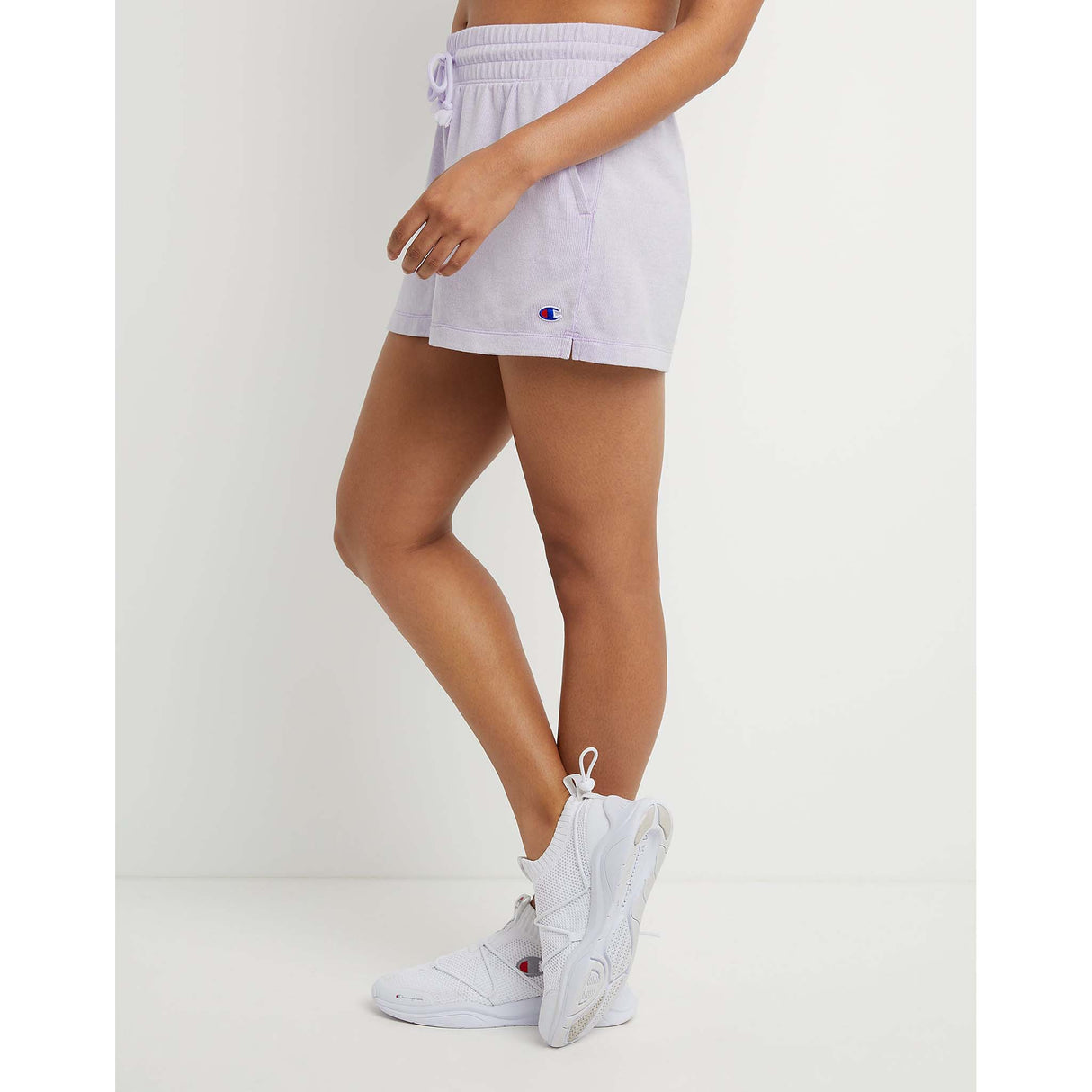 Champion Middleweight 3-inch short de sport pour femme lilas chiné lateral 2
