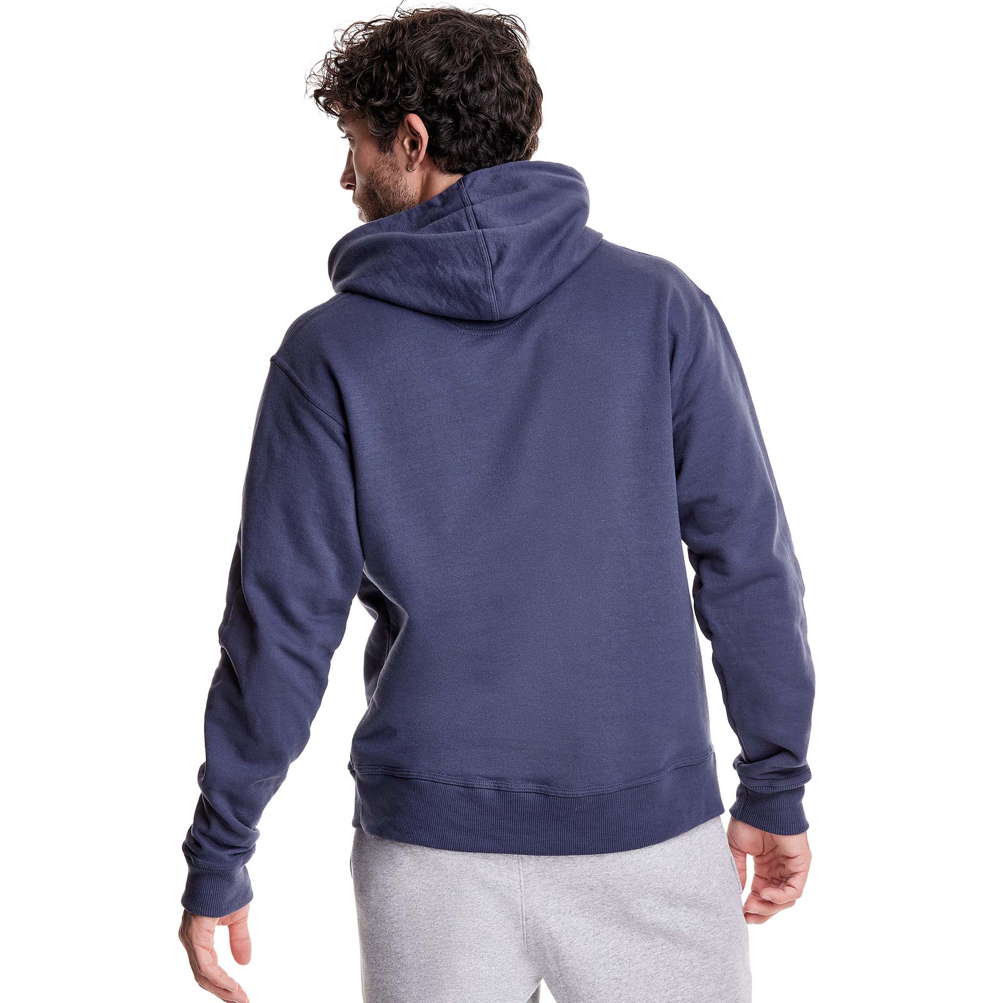 Champion Powerblend Graphic Hoodie sweatshirt small script logo