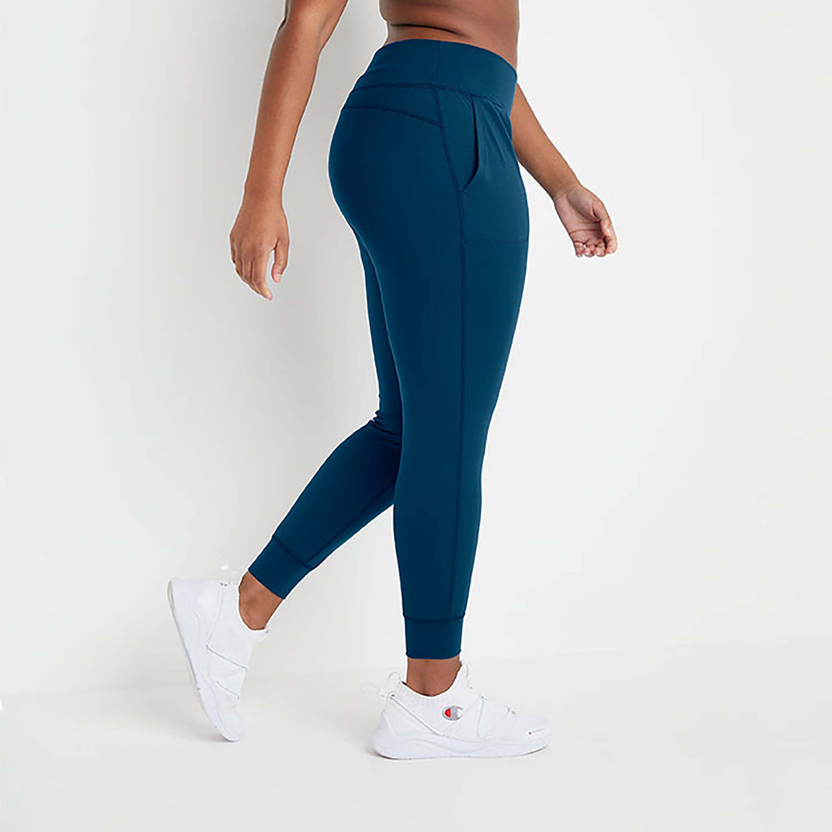 Champion Soft Touch Eco Jogger pant sarcelle femme lateral 2