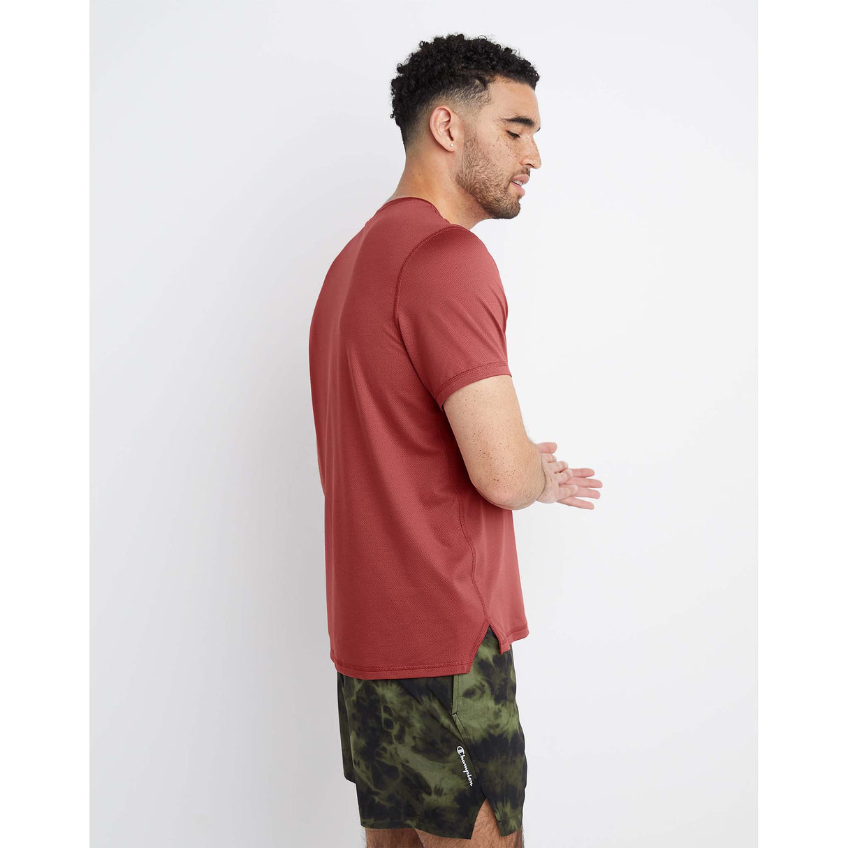 Champion Sport Tee redwood red homme lateral
