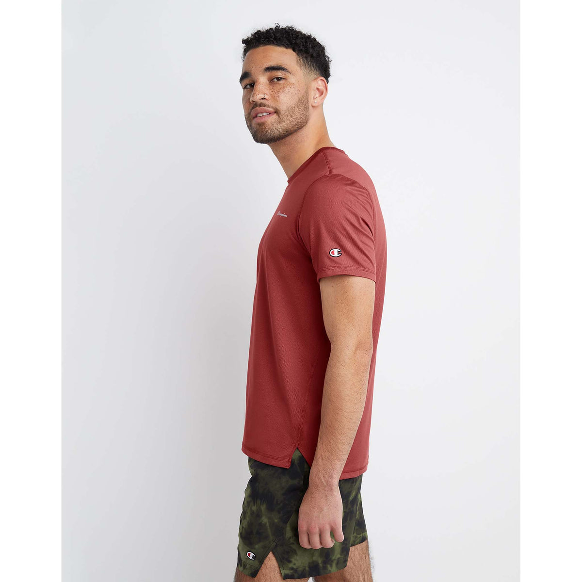Champion Sport Tee redwood red homme lateral 2
