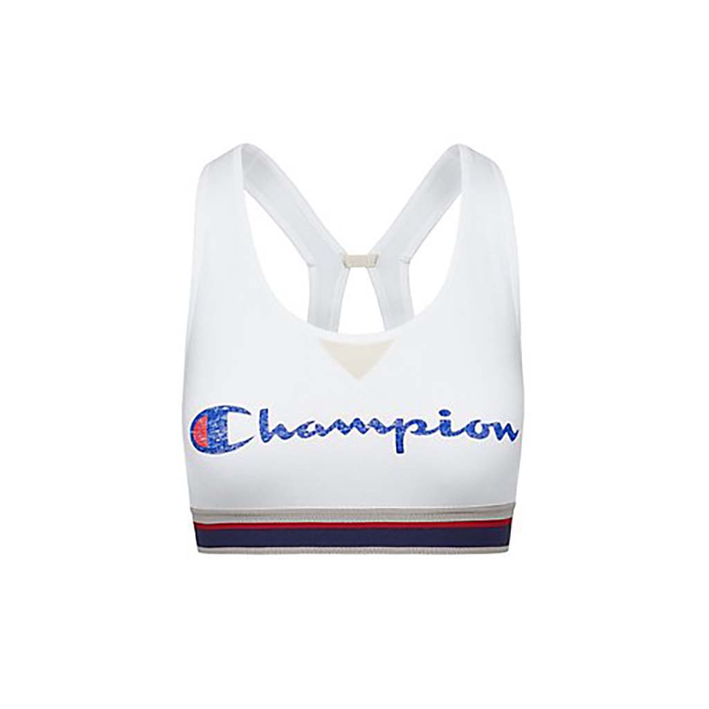 Champion The Authentic Sports Bra Distressed Logo white