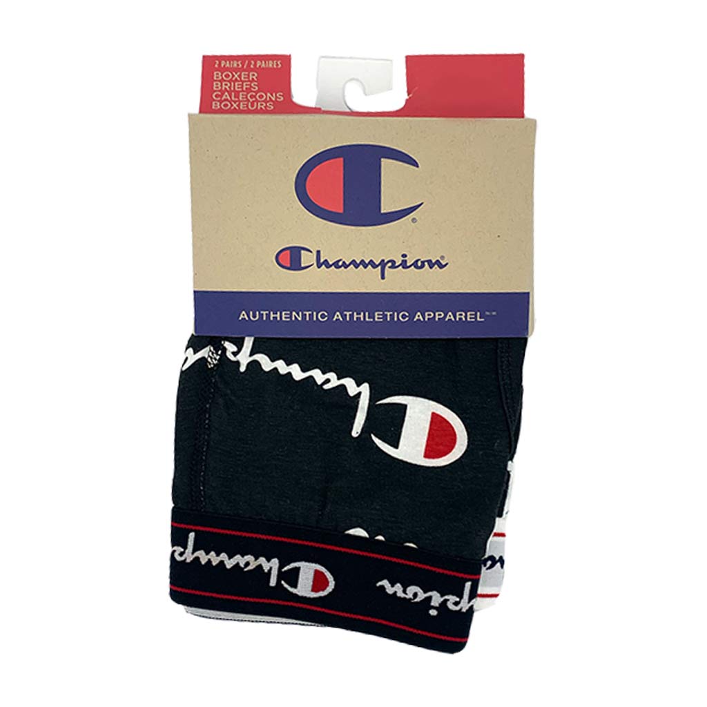 Champion Boxer Champion C Script et Logo pour homme en paire