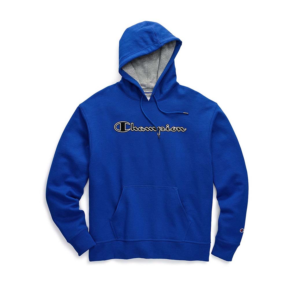 Champion Champion Powerblend Applique Hoodie sweatshirt à capuche avec logo pour homme