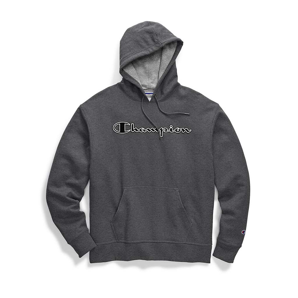 Champion Champion Powerblend Applique Hoodie sweatshirt à capuche avec logo pour homme