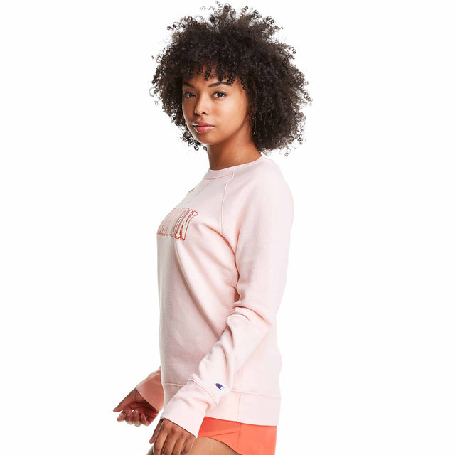 Champion Champion Powerblend Classic Crew Block Logo chandail molletonné pour femme