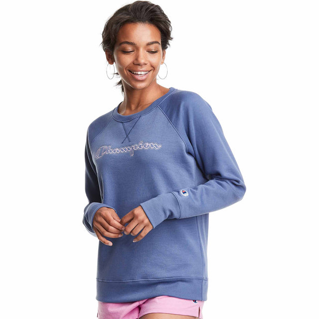 Champion Champion Powerblend Classic Crew Embroidered Logo chandail molletonné pour femme