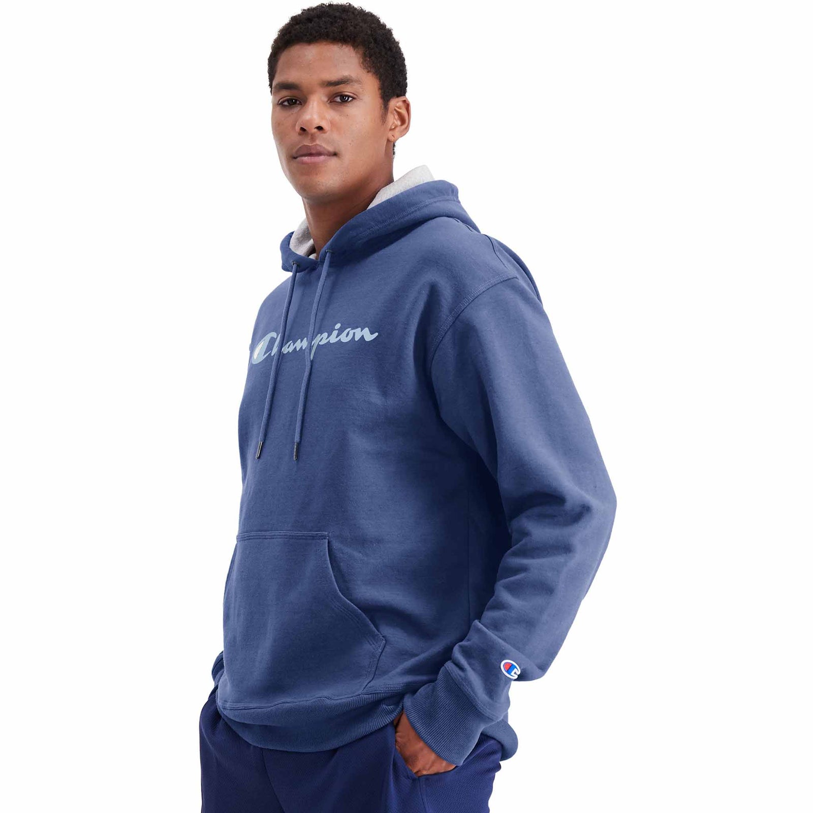 Champion Champion Powerblend Graphic Hoodie Script logo sweatshirt a capuche  pour homme