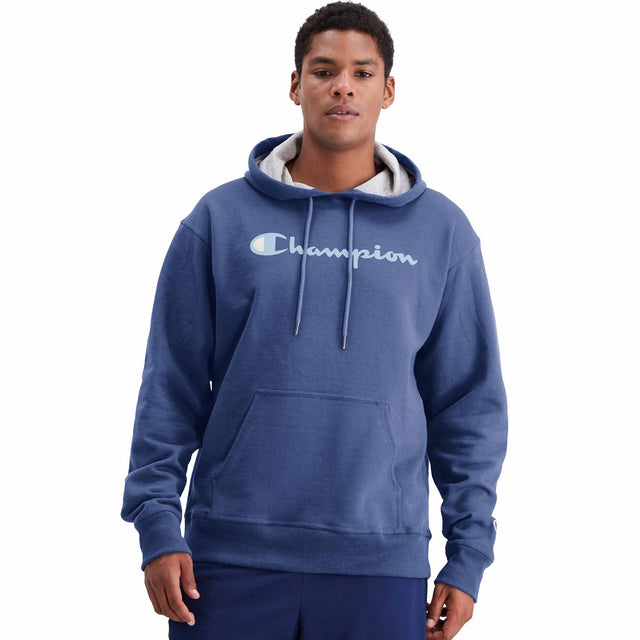 Champion Champion Powerblend Graphic Hoodie Script logo sweatshirt a capuche  pour homme