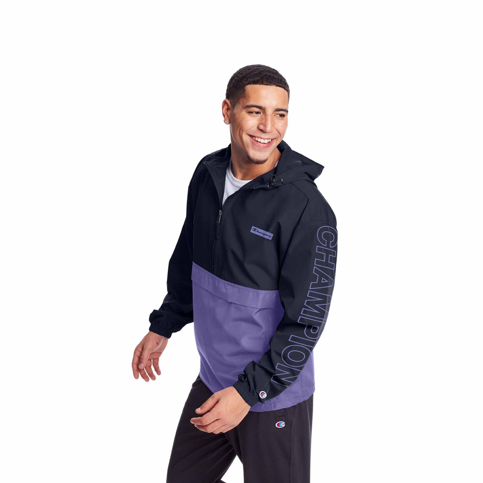 Champion Champion Stadium Colorblock Packable Jacket manteau de pluie à enfiler pour homme