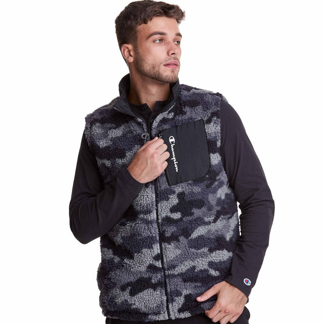 Champion Champion veste AOP Reversible Cozy High Pile Vest pour homme