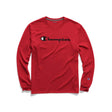 Champion Classic Jersey Script Logo t-shirt manches longues pour homme rouge