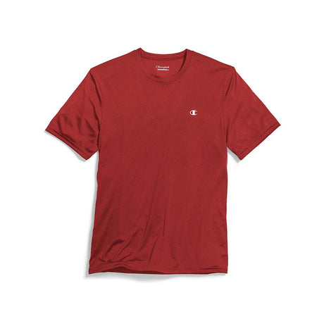 Champion Double-Dry t-shirt manches courtes rouge avec logo brodé pour homme