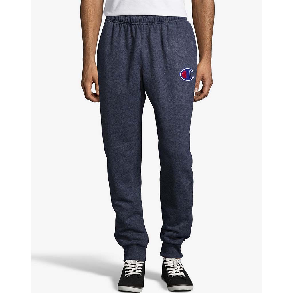 Champion Powerblend Jogger pantalon en molleton pour homme marine chiné lv1