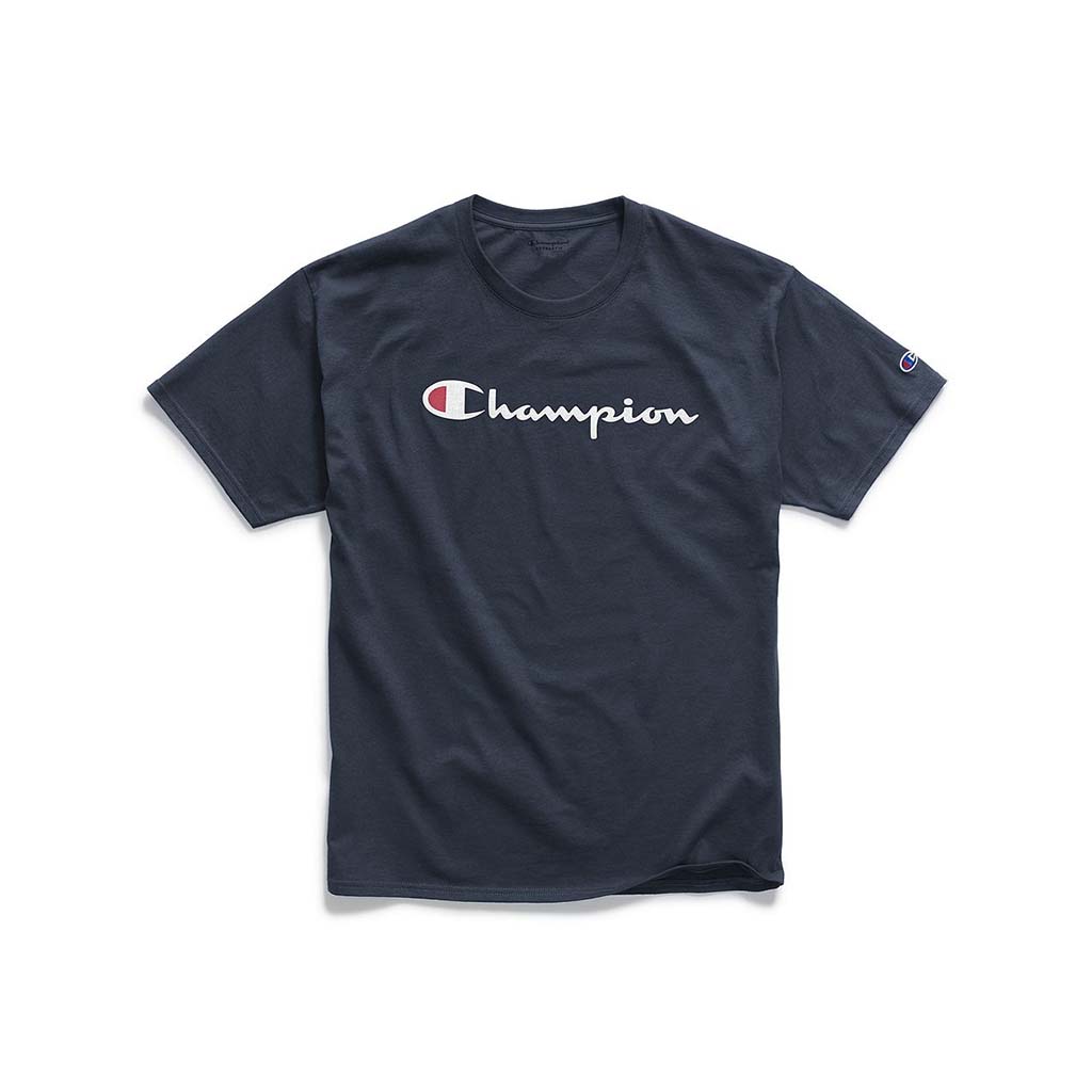 Champion Graphic Jersey Script Logo T-shirt manches courtes pour homme marine