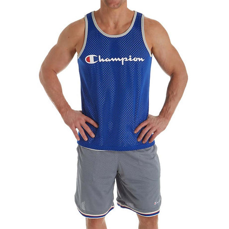 Champion Reversible Mesh Tank camisole sport pour homme surf the web gris