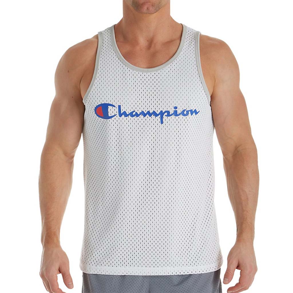 Champion Reversible Mesh Tank camisole sport pour homme blanc gris