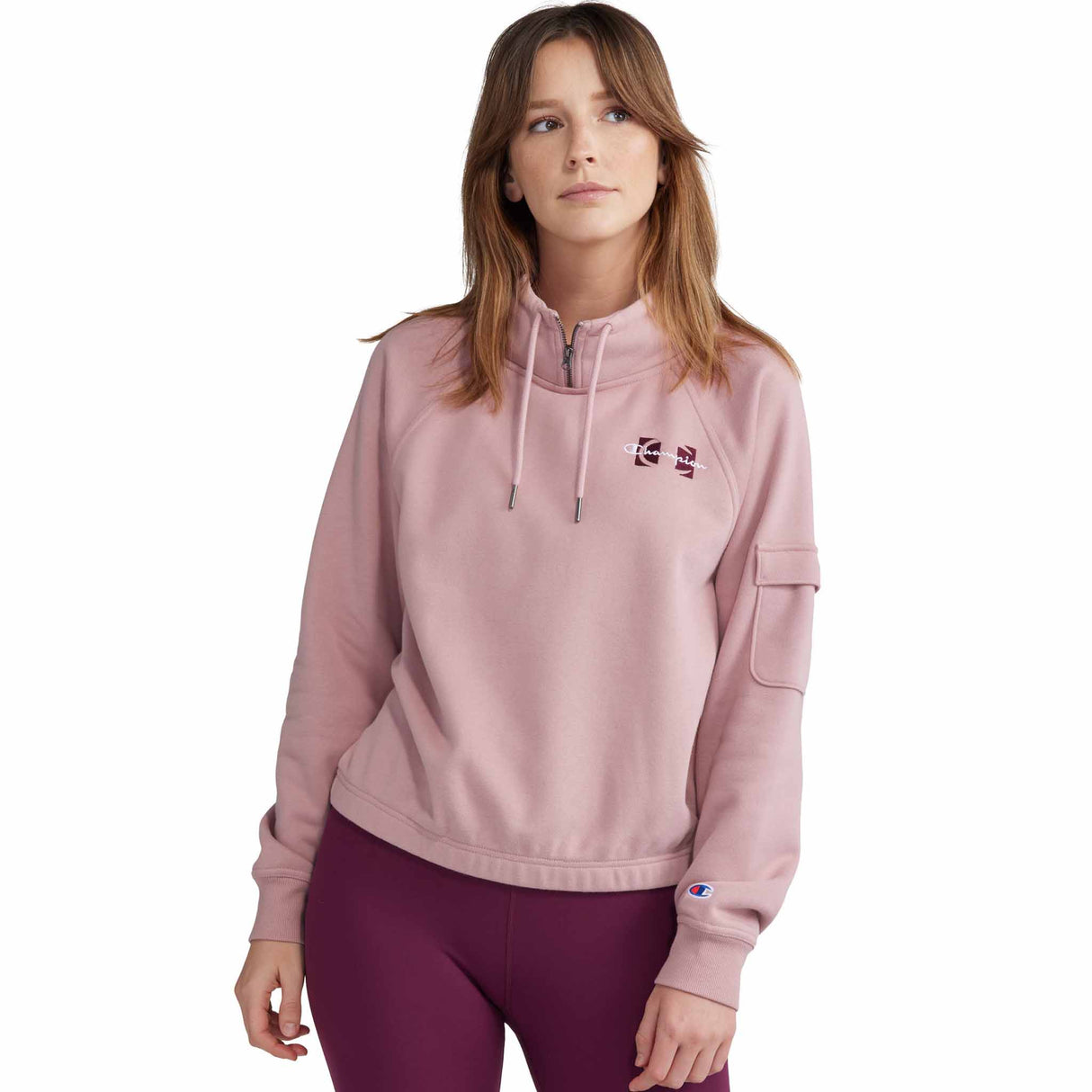Champion chandail Champion Campus Eco Fleece Mini Zip Mock pour femme