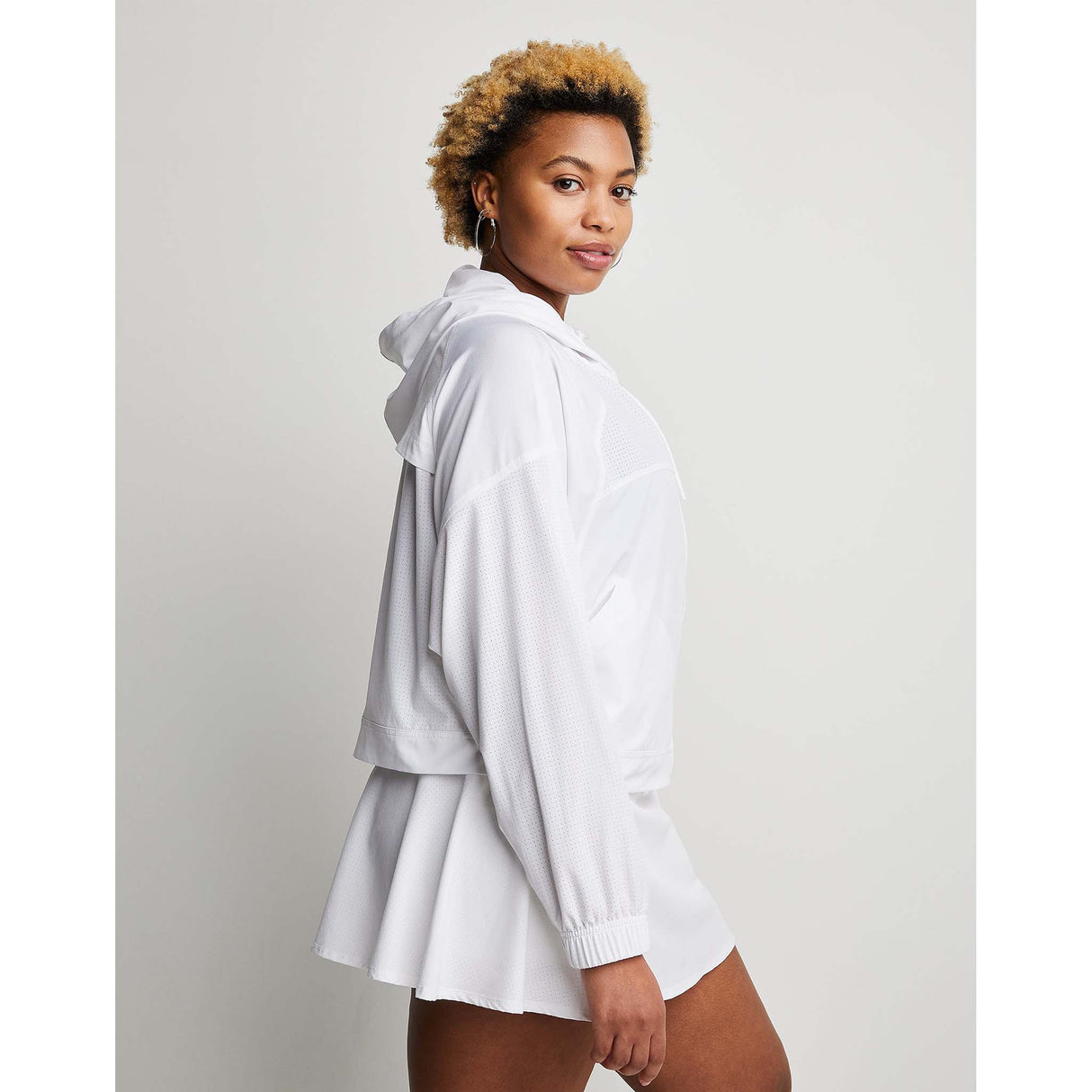 Champion City Sport Eco Full Zip Jacket veste légère blanc femme lateral