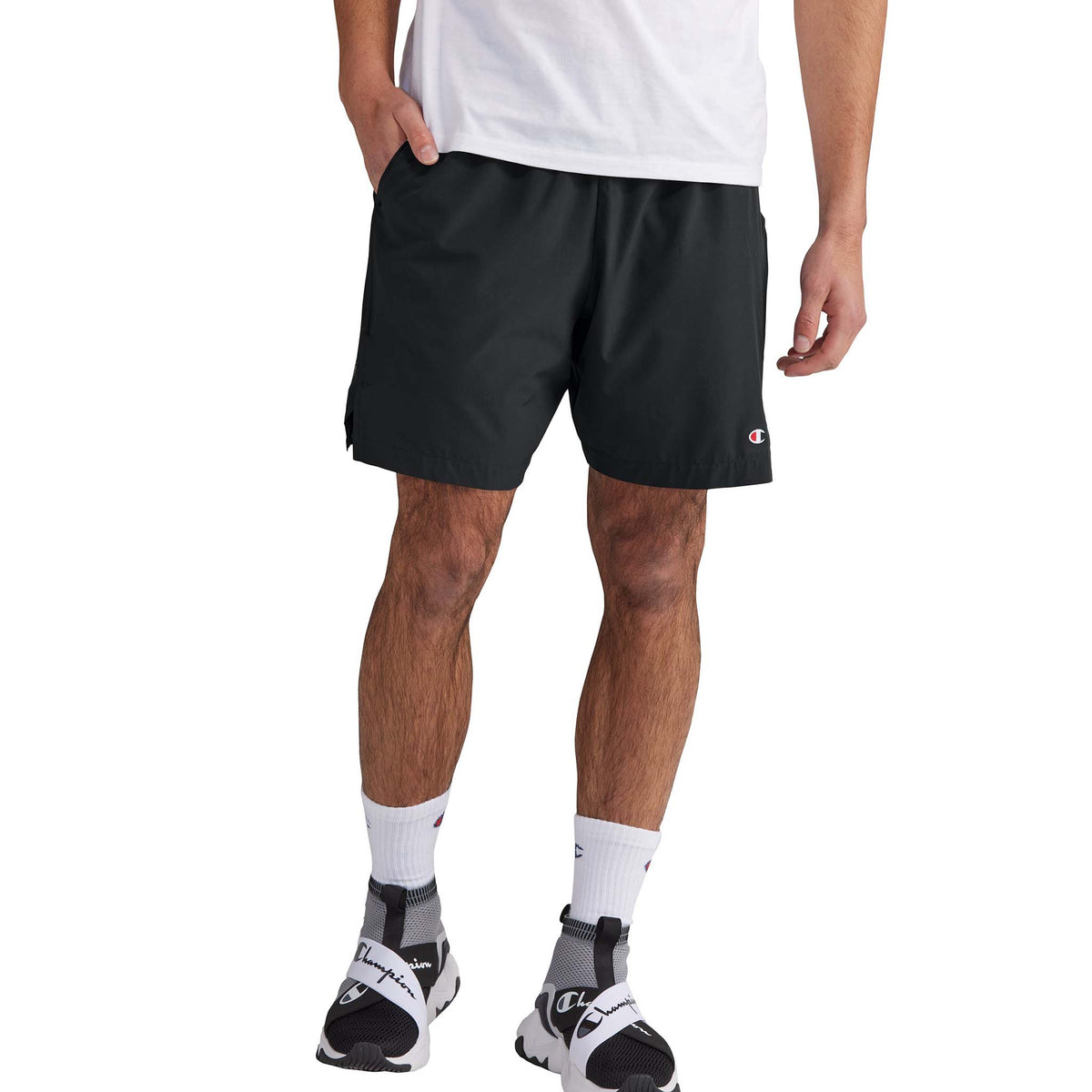 Champion 7-Inch Without Liner short noir homme face