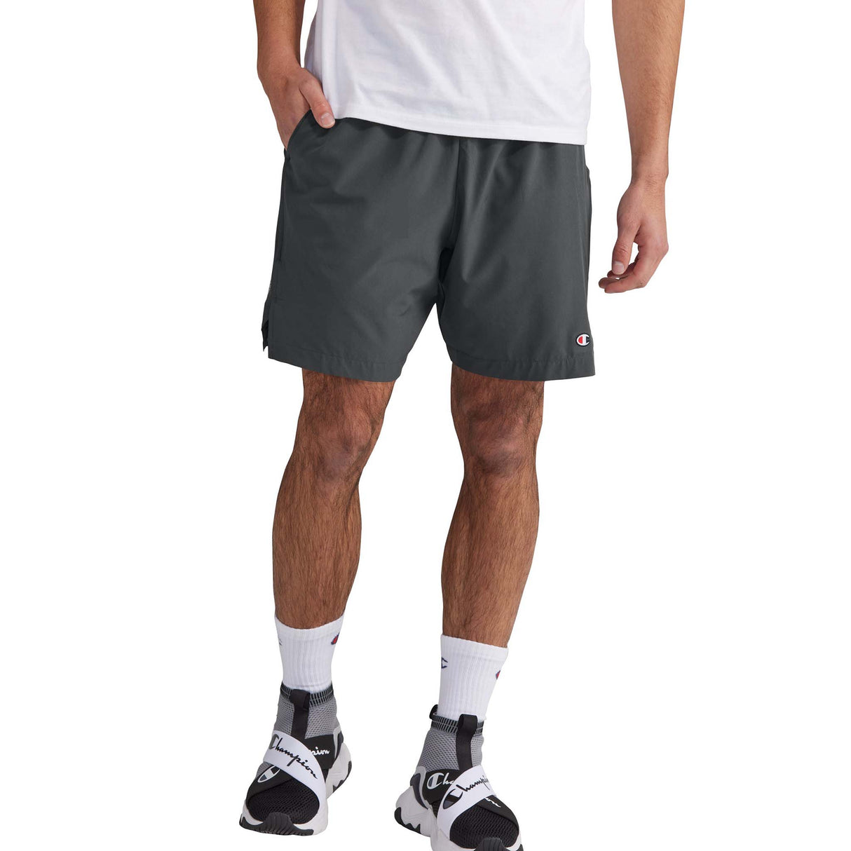 Champion 7-Inch Without Liner short gris foncé homme