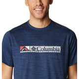 Columbia Alpine Chill Zero Graphic T-shirt Collegiate Navy homme face