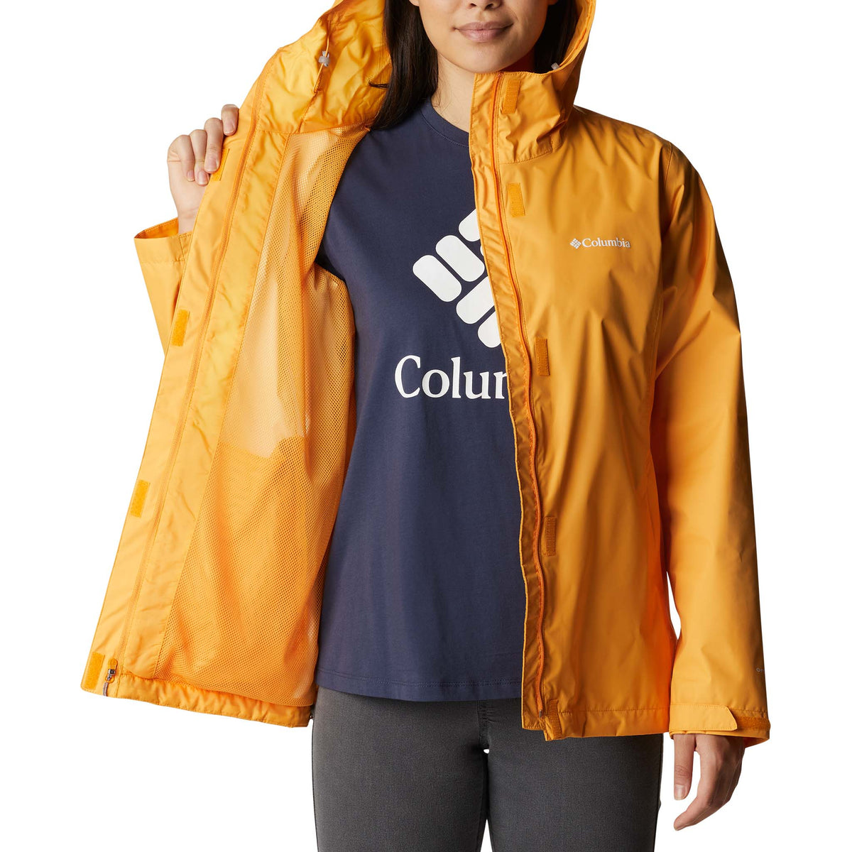 Columbia Arcadia II manteau de pluie sport mango pour femme intérieur