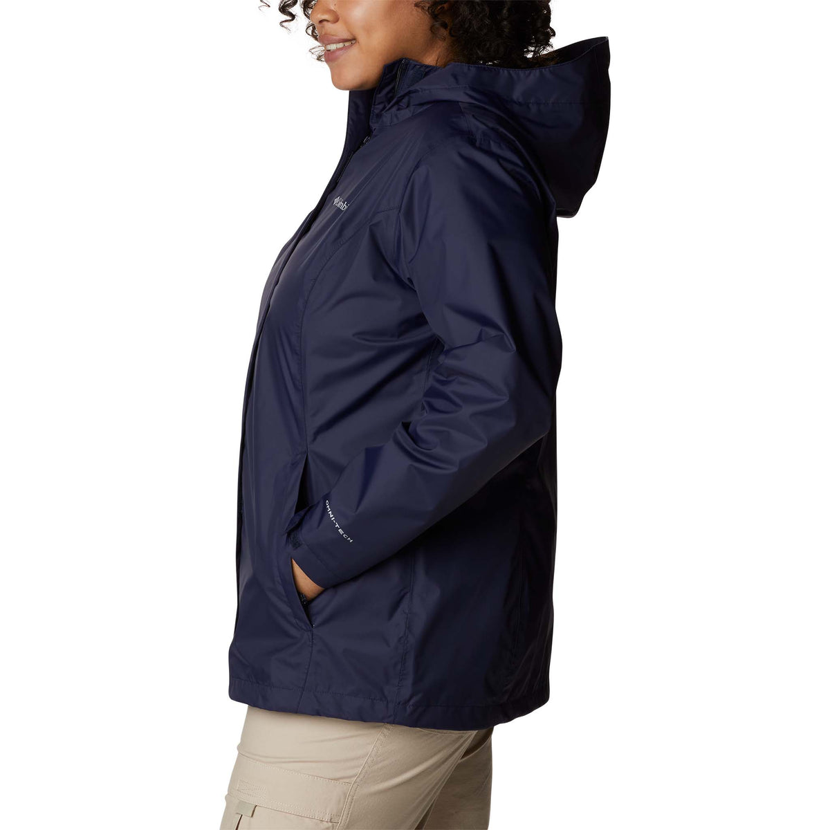 Columbia Arcadia II manteau de pluie sport dark nocturnal pour femme lateral