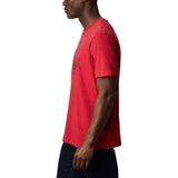 Columbia Bluff Mesa t-shirt rouge manches courtes pour homme lat