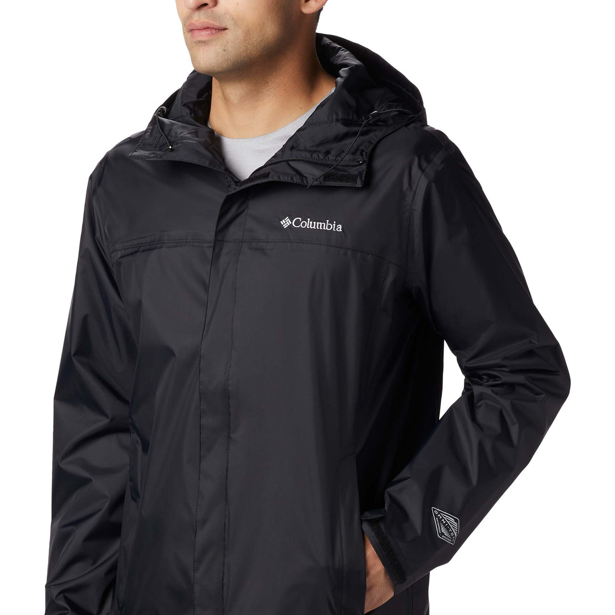 Columbia Watertight II manteau de pluie pour homme noir detail