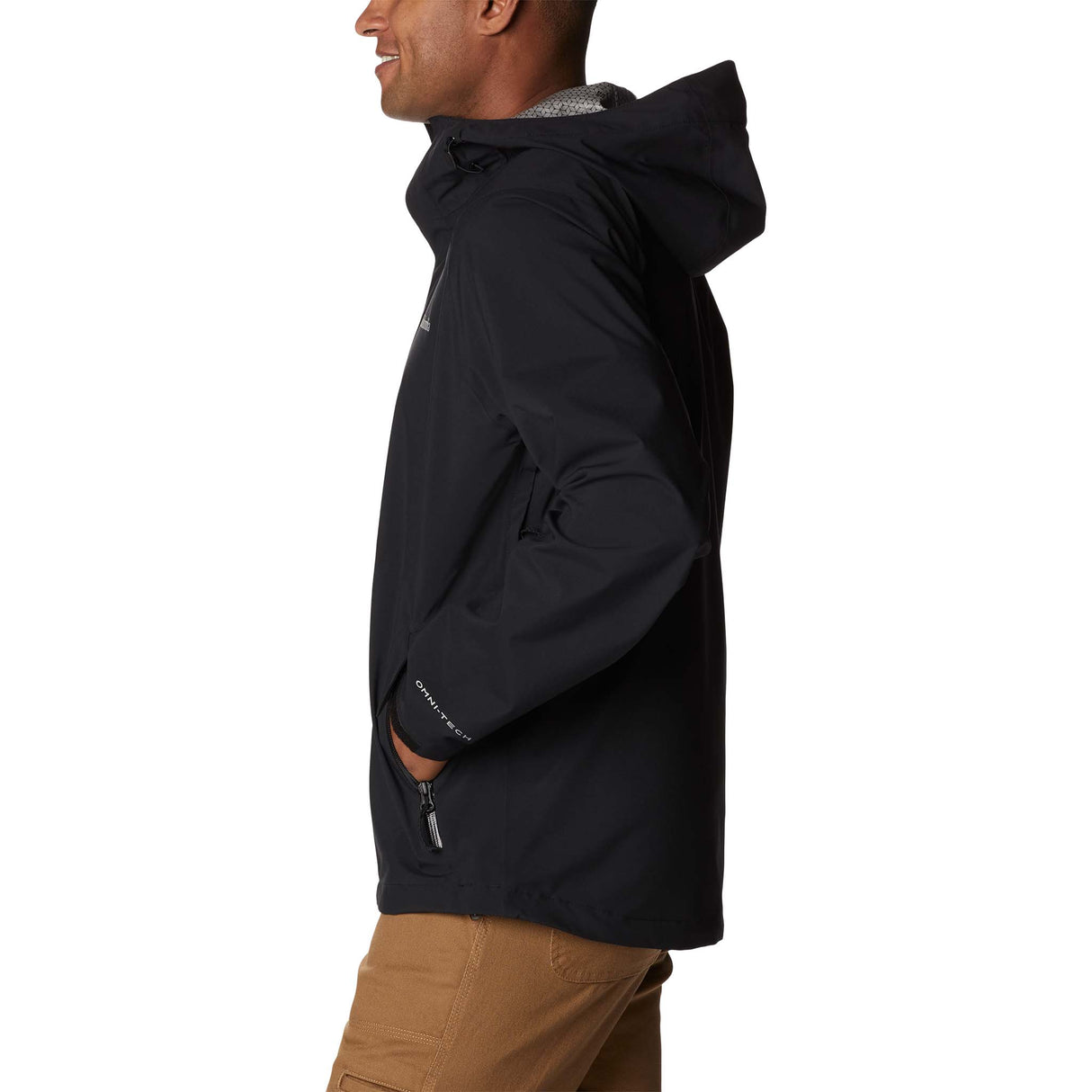 Columbia Earth Explorer manteau coquille noir homme lateral