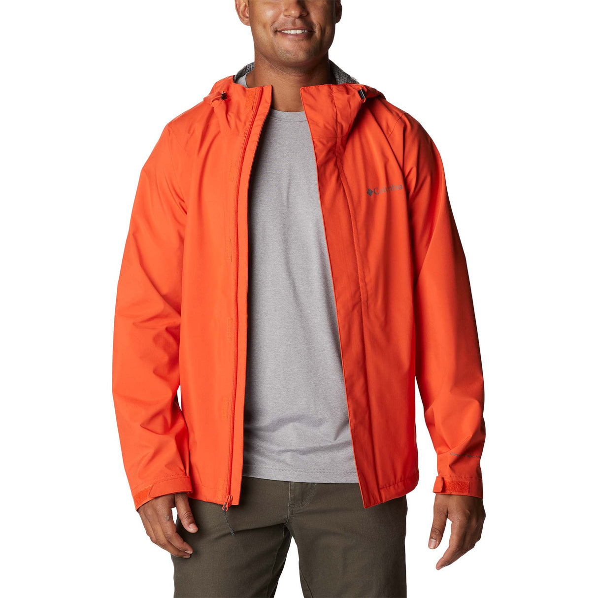 Columbia Earth Explorer manteau coquille rouge quartz homme ouvert