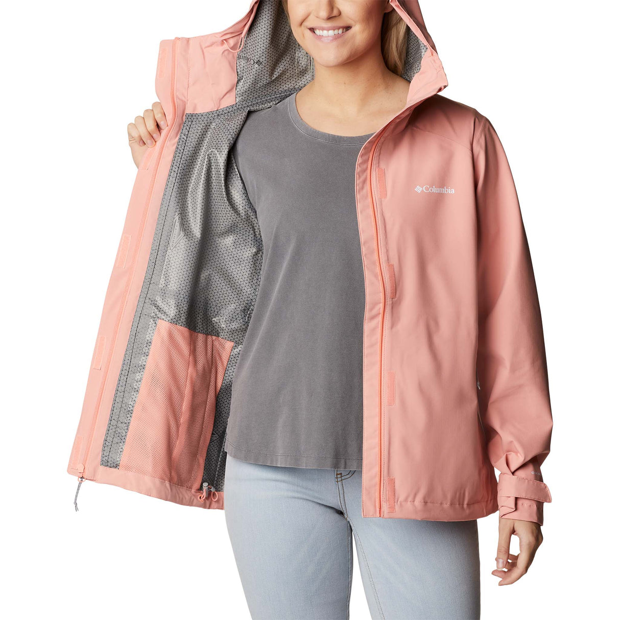 Columbia Earth Explorer Shell manteau coquille coral reef femme poche interne