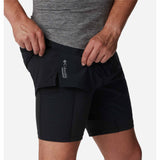 Columbia Endless Trail 2-in-1 Short avec cuissard intégré pour homme - Noir