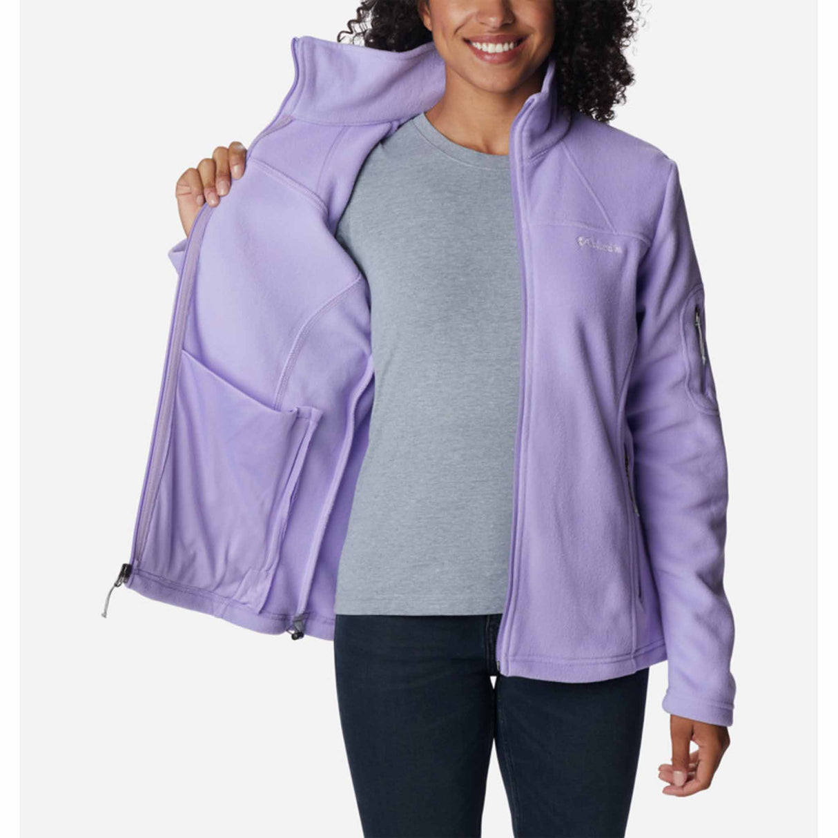 Veste polaire Columbia Fast Trek II Full Zip pour femme - Frosted Purple