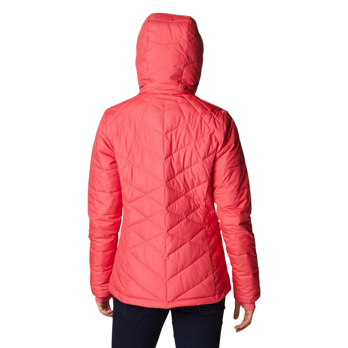 Columbia Heavenly Hooded Jacket manteau d'hiver avec capuchon bright geranium pour femme dos