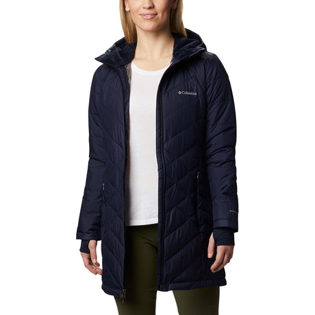 Columbia Heavenly Long hooded jacket manteau long dark nocturanal à capuchon pour femme