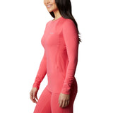 Columbia Midweight Stretch haut a manches longues sport pour femme rouge geranium lateral