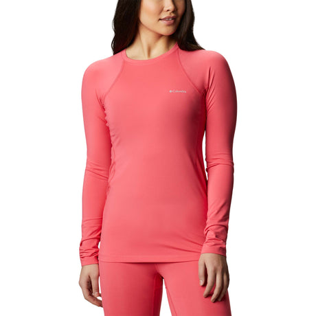 Columbia Midweight Stretch haut a manches longues sport pour femme rouge geranium